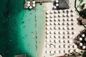 Aerial view of Lagoa do Paraíso (Paradise Lagoon) in Jericoacoara, Ceara State, Brazil.